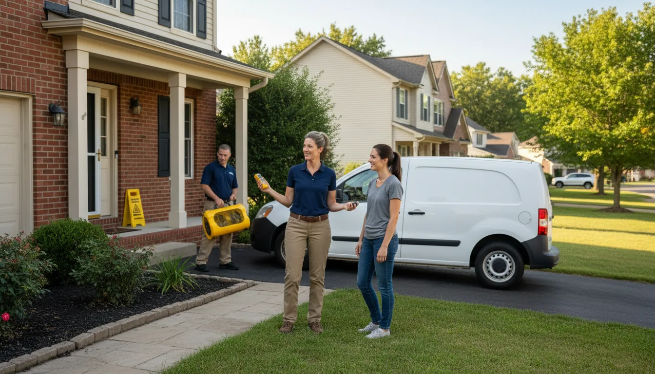 Residential water damage restoration in Hennepin, OK